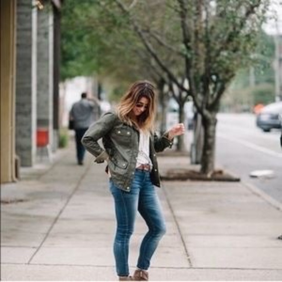 J CREW- utility downtown field jacket Moss green - Picture 5 of 7